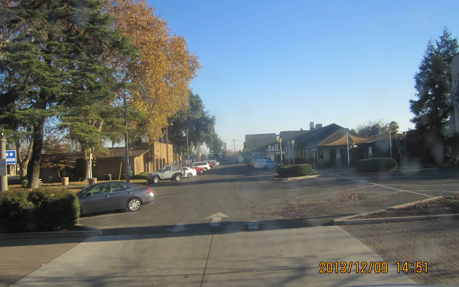 Buildings and storefronts along a street in downtown Turlock, California